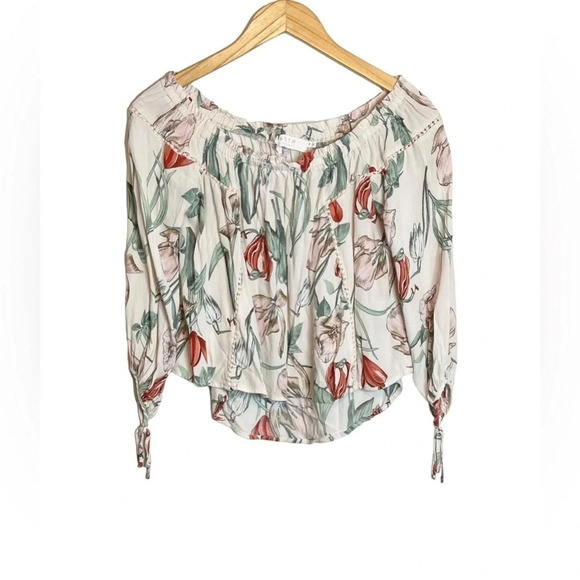 NWOT Revolve ASTR The Label Chavelle Top Medium Off The Shoulder Floral Cropped - Picture 3 of 8